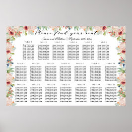 Poster Watercolor Floral 20 Mesas