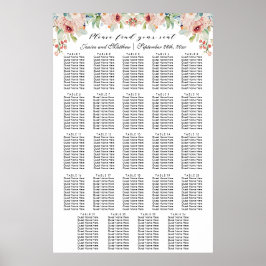 Poster Watercolor Floral 24 Mesas