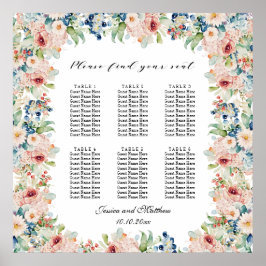 Poster Watercolor Floral 6 Mesas