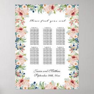 Poster Watercolor Floral 6 Mesas