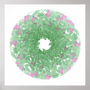 Poster Watercolor Floral Mandala