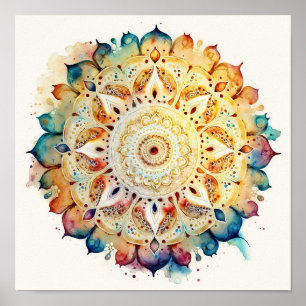 Poster Watercolor Mandala