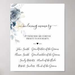 Poster Watercolor no símbolo de memória amorosa