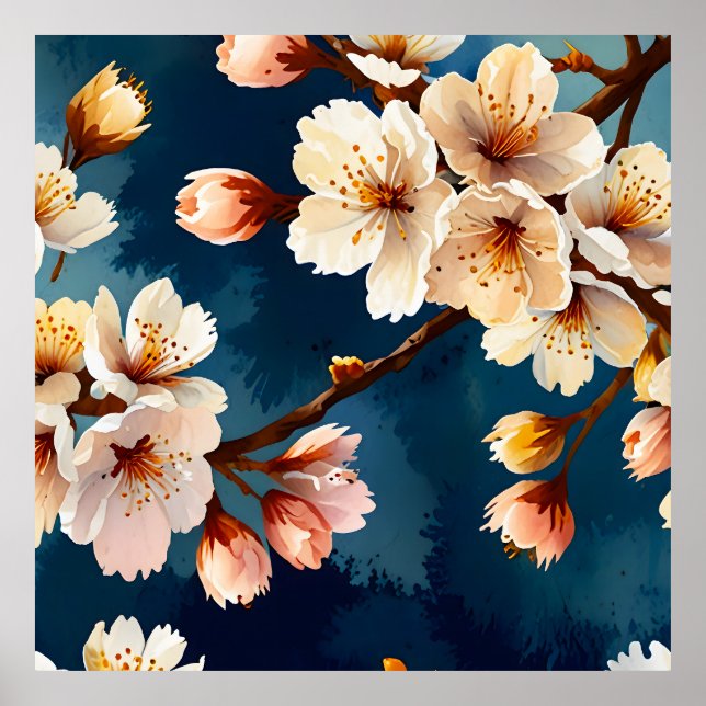 Poster Watercolor Sakura Dreams (Frente)