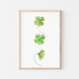 Poster Watercolor Shamrock