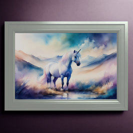 Poster Watercolor Unicorn