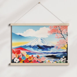 Poster Watercolor Whimstime Springtime Mountain
