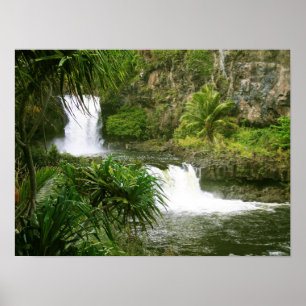 Póster Waterfall1 havaiano