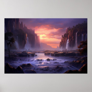 Poster Waterfall Maiesté Beaulinda paisagem
