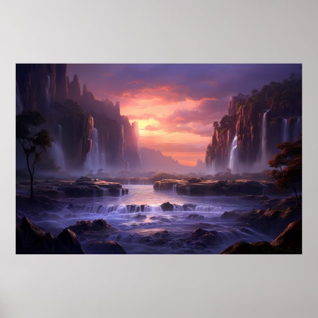 Poster Waterfall Maiesté Beaulinda paisagem (Frente)