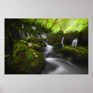 Poster Waterfalls   Satoyama Kisakata Waterfalls