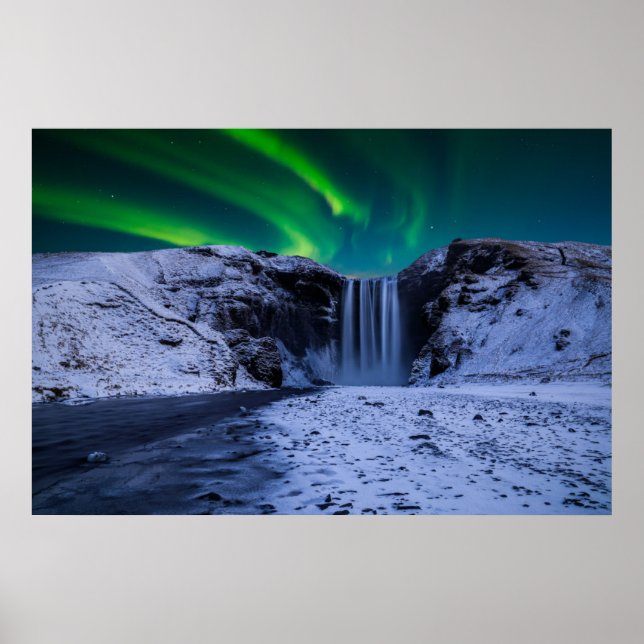 Poster Waterfalls | Skógafoss Waterfall (Frente)