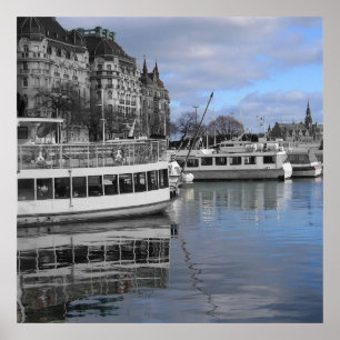 Póster Waterfront de Estocolmo