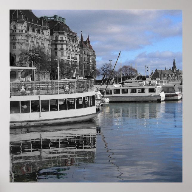 Póster Waterfront de Estocolmo (Frente)