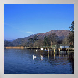 Poster Waterhead Ambleside England Postcard Cushion