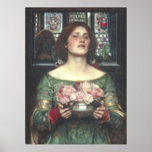 Poster Waterhouse de John W - recolhimento YE Rosebuds