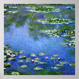 Póster Waterlilies por Claude Monet, belas artes do
