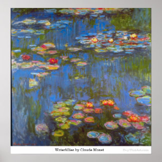 Póster Waterllies por Claude Monet