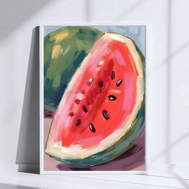 Poster Watermelon Slice | Fruit Watercolor Painting (Criador carregado)