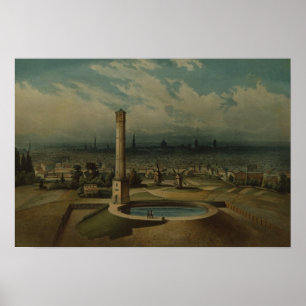 Póster Waterworks de Berlim, c.1860
