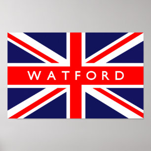 Póster Watford UK Flag