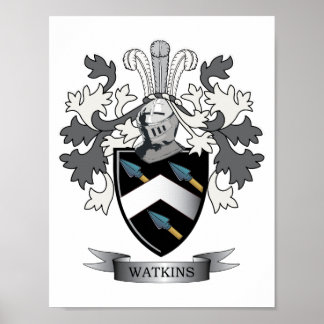 Póster Watkins Family Crest Casaco de Braços