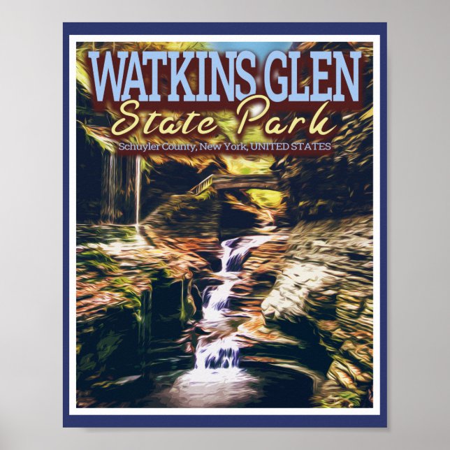 POSTER WATKINS GLEN STATE PARK - NOVA YORK ESTADOS UNIDOS (Frente)