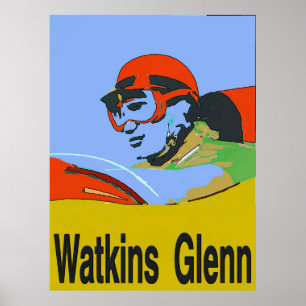 Póster Watkins Glenn NY, Racing