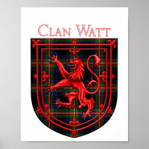 Poster Watt Tartan Scottish Xadrez Lion Rampant