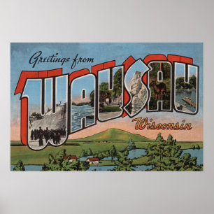 Póster Wausau, Wisconsin - grandes cenas da letra