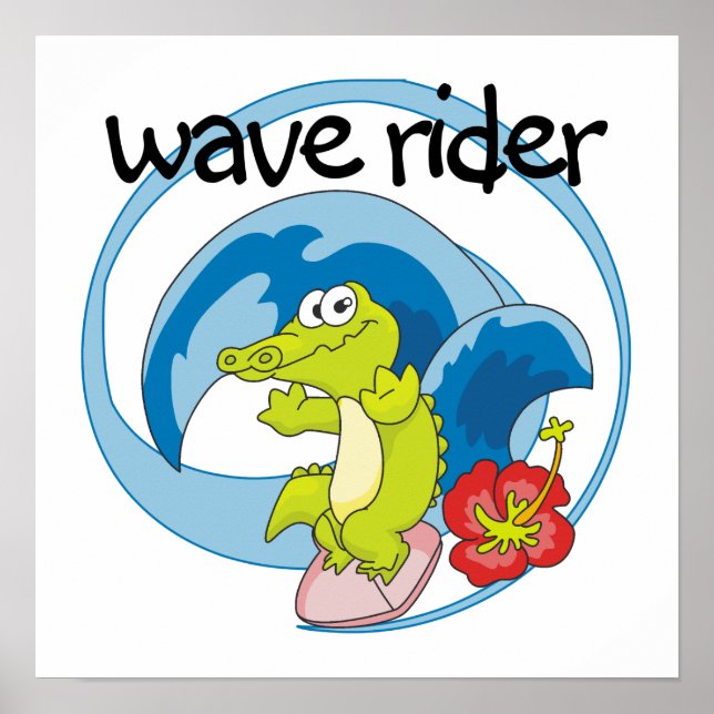 Poster Wave Rider T shirts e presentes (Frente)