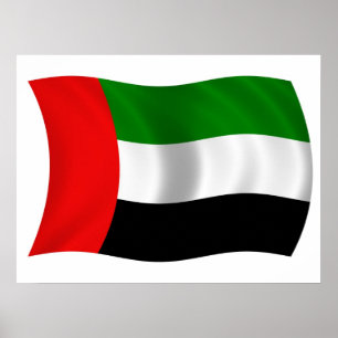 Poster Waving UAE Flag