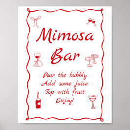Poster Wavy que é mais Chá de panela Bar Mimosa