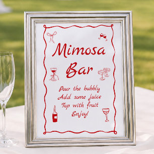 Poster Wavy que é mais Chá de panela Bar Mimosa