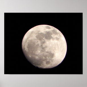 Póster Waxing Lunar Moon Night Sky