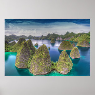 Póster Wayag Island landscape, Indonesia