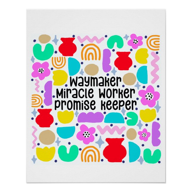 Póster Waymaker Miracle Digital Art Poster (Frente)