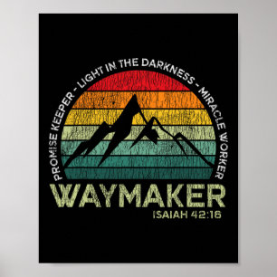 Poster Waymaker Promise Keeper Milagre Trabalhador Cristã