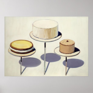Poster wayne thiebaud - bolos em exposição 1963