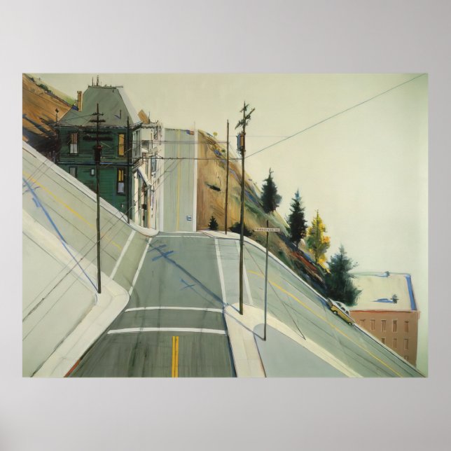 Poster wayne thiebaud - cruzamento da 24th street 1977 (Frente)
