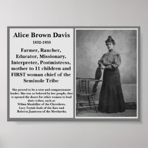 Poster #WCW Alice Brown Davis Seminole Chefe Nativo AM.