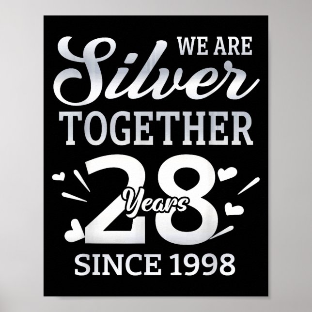 Poster We Are Together 28 Years Couple Anniversary Since  (Frente)