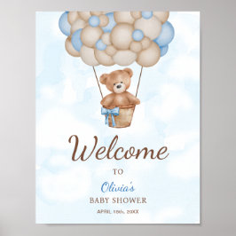 Poster We Can Bearly Wait Baby Shower Welcome Sign