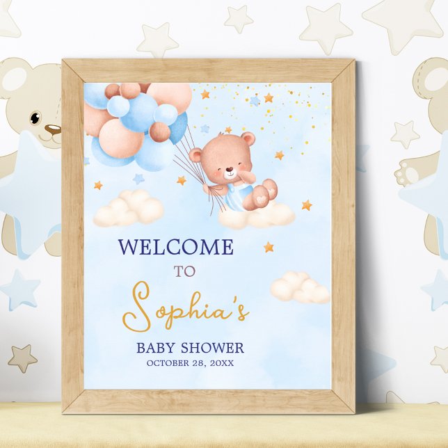 Poster We Can Bearly Wait, Boy Baby Shower (Criador carregado)