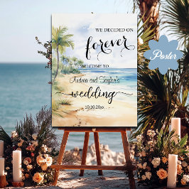 Poster We decided on Forever Elegant Wedding Welcome