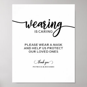 Poster Wearing is Caring Wear a Mask Sign