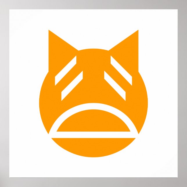 Póster Weary Emoji Cat (Frente)