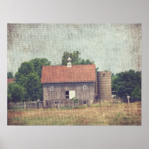 Póster Weathered Wooden Barn