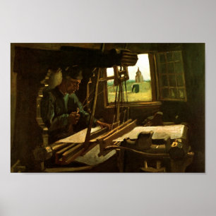 Póster Weaver perto de uma janela aberta Van Gogh Fine Ar