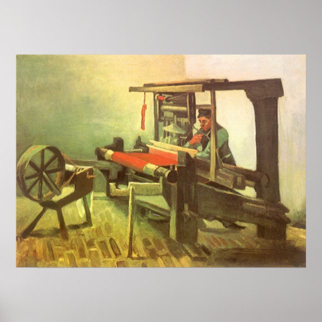 Poster Weaver Virando Roda Esquerda Virada Vincent van Go (Frente)